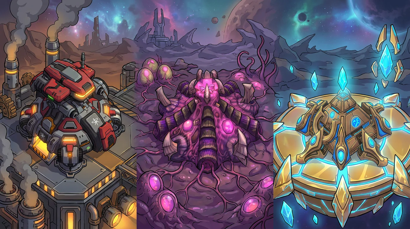Las tres razas de StarCraft II